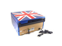 Inovalley Gira-Discos 33/45/78RPM Vintage CD/FM/USB/Micro SD Azul UK Inovalley Gira-Discos 33/45/78RPM Vintage CD/FM/USB/Micro SD Azul UK